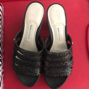 DANA BUCHMAN BILLY BLACK SANDALS SZ 9